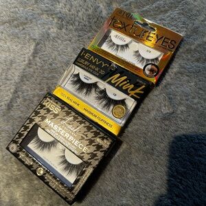 Mixed Pack of False Eyelashes - Ardell, i-Envy, KISS (Black)